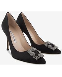 manolo blahnik satin pumps