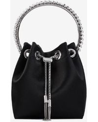 Jimmy Choo - Bon Bon Satin Top Handle Bag - Lyst