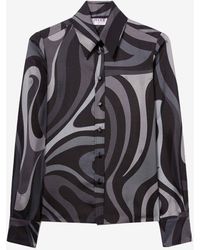 Emilio Pucci - Marmo Print Long-Sleeved Shirt - Lyst