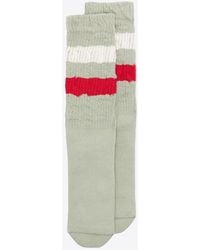 Golden Goose - Distressed Striped High Ribbed Socks - Lyst
