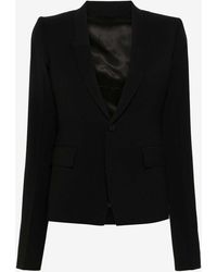 Rick Owens - Single-Breasted Wool Blazer - Lyst