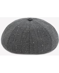 Dior - Wool-Blend Canvas Beret Hat With Prince Of Wales Motif - Lyst