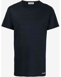 Jil Sander - Solid Short-Sleeved T-Shirt - Lyst