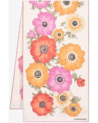 Ferragamo - Anemone Print Silk Scarf - Lyst