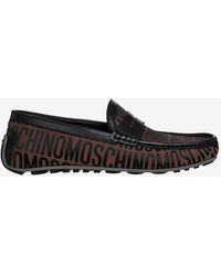 Moschino - All-Over Jacquard Logo Driving Loafers - Lyst