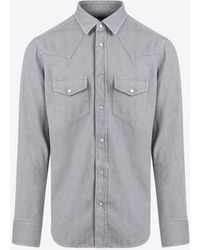 Tom Ford - Western Long-Sleeved Denim Shirt - Lyst