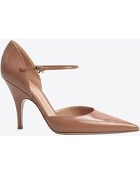 Gianvito Rossi - Sofia D'Orsay 95 Leather Heeled Pumps - Lyst