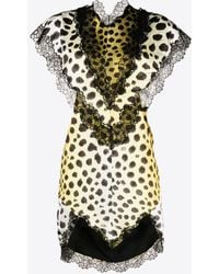 The Attico - Jace Cheetah-Print Mini Dress - Lyst