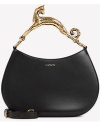 Lanvin Hobo Cat Bag In Pink Leather | Lyst