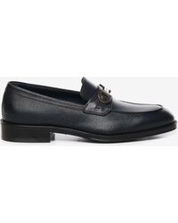 Ferragamo - Benedict Gancini Leather Loafers - Lyst