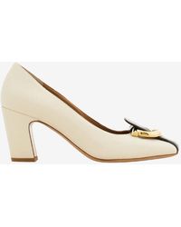 Ferragamo - Oxide 70 Belt Strap Leather Pumps - Lyst