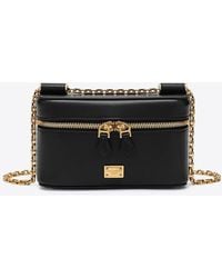Dolce & Gabbana - Sicily Plongè Leather Crossbody Bag - Lyst