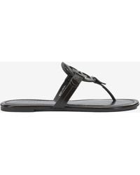 Tory Burch - Miller Leather Flats Sandals - Lyst