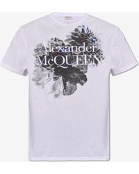 Alexander McQueen - Fold Skull Logo T-Shirt - Lyst
