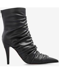 McQueen - Leather Ankle Boots - Lyst