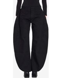 Alaïa - Petals Wide-Leg Denim Pants - Lyst