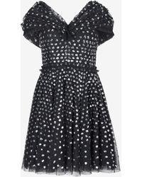 Needle & Thread - Grace Gloss Off-Shoulder Sequined Mini Dress - Lyst
