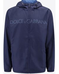 Dolce & Gabbana - Logo Print Reversible Windbreaker Jacket - Lyst