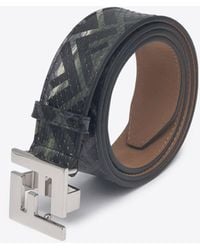 Fendi - Signature Ff Leather Belt - Lyst