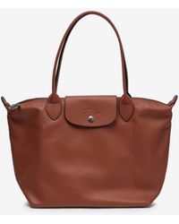 Longchamp - Xtra M Le Pliage Leather Tote Bag - Lyst