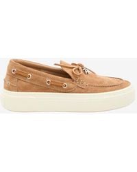 Hogan - Crosswind Suede Flatform Boat Loafers - Lyst