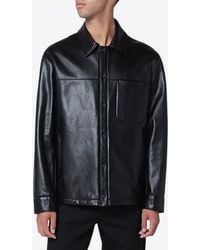 Salvatore Santoro - Leather Zip-Up Jacket - Lyst