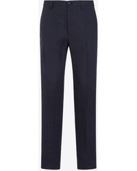 Etro - Linen Tailored Pants - Lyst