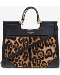 Dolce & Gabbana - Small Sicily Leopard Print Handbag - Lyst
