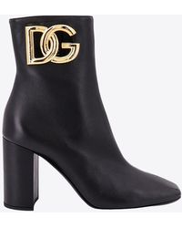 Dolce & Gabbana - Jackie 90 Dg Logo Ankle Boots - Lyst