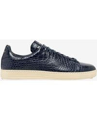 Tom Ford - Warwick Croc-Embossed Leather Sneakers - Lyst