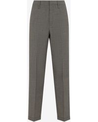 Prada - Wool Straight-Leg Pants - Lyst