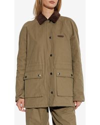 Moschino - Field Jacket With Elbow Patches - Lyst