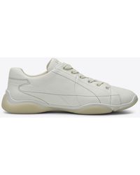 Prada - Logo Leather Sneaker - Lyst