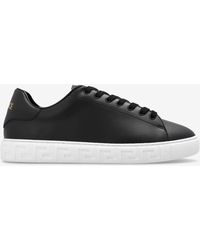 Versace - Greca Low-Top Faux-Leather Sneakers - Lyst