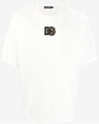 Dolce & Gabbana - Dg Logo Patch Oversized T-Shirt - Lyst