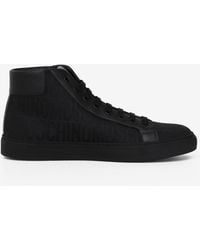 Moschino - All-Over Logo High-Top Sneakers - Lyst