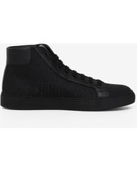 Moschino - All-Over Logo High-Top Sneakers - Lyst
