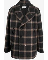 Maison Margiela - Pendleton Checked Double-Breasted Coat - Lyst