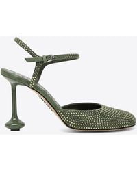 Loewe - Toy 90 Rhinestone Embellished Suede Pumps - Lyst