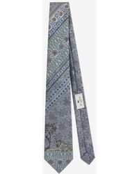 Etro - Geometric Design Silk Tie - Lyst