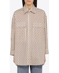 Amiri - Oversized Long-Sleeved Stripe Shirt - Lyst