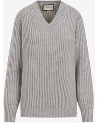 Gucci - Ribbed Wool And Cashmere Sweater - Lyst