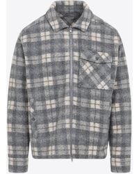 Moncler - Checked Zip-Up Overshirt - Lyst
