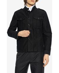 Tom Ford - Stand-Up Collar Denim Jacket - Lyst
