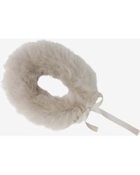 Max Mara - Shearling Detachable Collar - Lyst