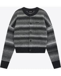 we11done - Gradient Boucle Logo Cardigan - Lyst