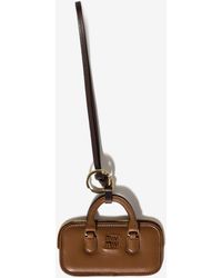 Miu Miu - Arcadie Leather Trick Keyring - Lyst