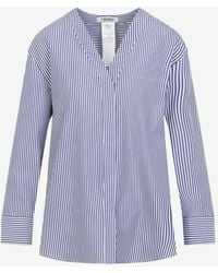 Max Mara - Chicca V-Neck Striped Blouse - Lyst
