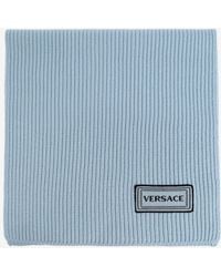 Versace - Logo Patch Knitted Scarf - Lyst