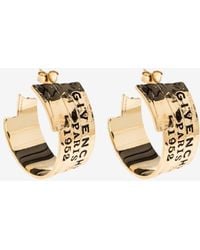 Givenchy - Tape Logo Hoop Earrings - Lyst
